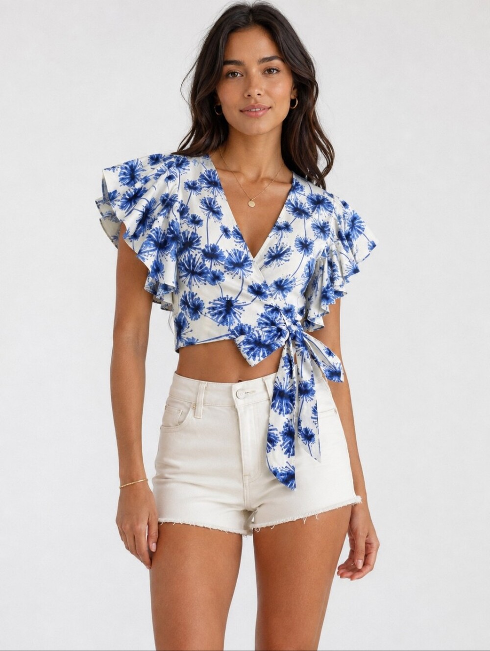 ❤️ NWT! ZARA FLORAL WRAP CROP TOP, XS